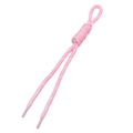 Cordon en polyester rose avec nœud décoratif et embouts en plastique pour bricolage - Arc-en-ciel / 1 Pièce / Rose Clair