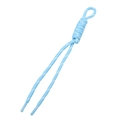 Paracorde en polyester bleu clair tachetée de blanc avec embouts en plastique pour DIY - Arc-en-ciel / 1 Pièce / Bleu