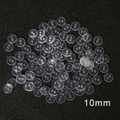 Clear 10mm round plastic 2-hole buttons for shirts and DIY sewing projects - Diameter 10mm x Thickness 2mm (100 Pieces/Pack)