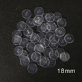 Clear round 18mm plastic buttons with two and four holes for DIY sewing projects - Diameter 18mm x Thickness 2.5mm (50 Pieces/Pack)