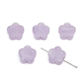 Lichtpaarse acryl bloemkralen voor doe-het-zelf handwerk met zijdelingse boring structuur - Ca. 15x14mm Gat ca. 3.5mm / Set van 10 Stuks / Jade Paars-Wit