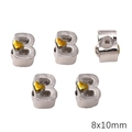 Silver letter B alphabet bead with gold heart accent for DIY bracelet jewelry making - Letter B Style (BJI1200) / 1 Piece/Pack (Approx. 8x10mm)