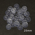 Clear round 25mm plastic buttons with two and four holes for DIY sewing projects - Diameter 25mm x Thickness 3mm (30 Pieces/Pack)