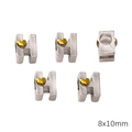 Zilveren H-letter kraal met gouden hart, 8x10mm DIY-accessoire voor het maken van sieraden - Letter H Stijl (BJI1200)