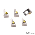 Silver alloy bead with yellow heart relief 7x11mm for DIY bracelet jewelry making - Letter L Style (BJI1200) / 1 Piece/Pack (Approx. 7x11mm)