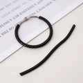 Schwarzes Spiralschlüsselband mit Metallverschluss für DIY Taschenzubehör-Anhänger - Einfarbig / Schwarz