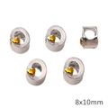 DIY sieraad kraal 8x10mm legering met gouden hart voor armbanden maken - Letter O Stijl (BJI1200)