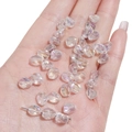 Faceted iridescent glass oval beads 7x8mm for DIY jewelry making and bracelets - 7x8mm / White AB 10 Pcs/Pack