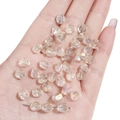7x8mm oval iridescent glass beads with aurora finish for DIY jewelry and bracelets - 7x8mm / Light Yellow AB 10 Pcs/Pack