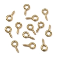 Set of 13 golden stainless steel eye pins with threaded ends for DIY jewelry making - 5x10mm (5 Pieces/Pack) / Gold
