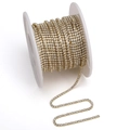 Funkelnde transparente Strass-Krallenkette mit goldener Basis auf Spule für DIY-Schmuck - 1.5mm / Gold / Weißer Zirkonia