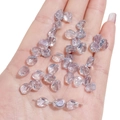 Faceted 7x8mm light purple AB coated glass oval beads held in hand for DIY jewelry - 7x8mm / Transparent Blue 10 Pcs/Pack