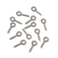 Set de doce cáncamos de acero inoxidable plateado para joyería DIY y manualidades - 4x10mm (50 piezas/paquete)