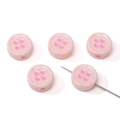 Pink macaron acrylic button bead for DIY jewelry making and phone chain accessory - Light Pink Round