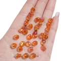 7x8mm faceted orange AB crystal glass oval beads for DIY jewelry making - 7x8mm / Orange 10 Pcs/Pack