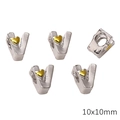 Zilveren legering letter V kraal met goud hart voor DIY sieraden maken 10x10mm - Letter V Stijl (BJI1200)