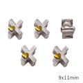 Zilveren letter X kraal met goud hart voor DIY-armbanden en hangers 9x11mm - Letter X Stijl (BJI1200)