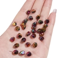 Iris iridescent 7x8mm faceted oval glass beads for DIY jewelry making and bracelets - 7x8mm / Deep Rainbow 10 Pcs/Pack