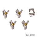 Zilveren legering letter Y kraal met gouden hart voor DIY armbanden, 9x11mm - Letter Y Stijl (BJI1200)