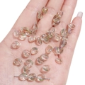 Faceted 7x8mm clear AB crystal glass oval beads for DIY handmade jewelry and bracelets - 7x8mm / Transparent Green 10 Pcs/Pack