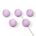 Light purple macaron round button acrylic beads for DIY jewelry and phone chains - Purple Round Style