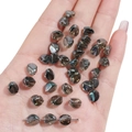 Faceted 7x8mm dark grey glass beads in pear shape for DIY jewelry and bracelet making - 7x8mm / Dark Green 10 Pcs/Pack