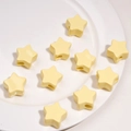 DIY cream yellow star acrylic beads for making handmade phone chains and keychains - Pentagram / 22x14mm (1 Piece) / Milkshake Yellow