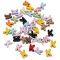 Colorful alloy painted letter K beads in multiple vibrant finishes for DIY jewelry making - Random Mixed Colors (5 Pcs/Pack) / Letter K