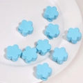 Light blue acrylic five-petal flower beads for DIY jewelry and phone chain making - Flower / 22x14mm (1 Piece) / Blue