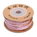 Pink and brown gradient cotton cord with gold thread on a kraft paper spool - 1.2mm (25m/Roll) / 2# Purple Brown Gradient