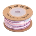 Polyester gradient starry sky cotton yarn roll with gold thread for DIY jewelry making - 1.2mm (25m/Roll) / 8# Purple White Gradient