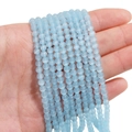 Light blue cat eye gemstone beads for DIY jewelry making with silky luster finish - 4mm (Hole Approx 0.6mm) Approx 95 Pieces/Pack / Blue
