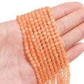 Light orange cat eye stone round beads for handmade DIY bracelets and necklaces - 4mm (Hole Approx 0.6mm) Approx 95 Pieces/Pack / Orange