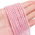 Strands of round pink cat's eye gemstone beads for handmade jewelry and bracelets - 4mm (Hole Approx 0.6mm) Approx 95 Pieces/Pack / Pink
