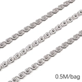 Silver stainless steel DIY sunburst chain link accessory for jewelry making 0.5M bag - 6.0 Sunflower (1.0mmx6mm) 0.5M Pack(FLB081)