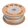 Multi-colored hand-rubbed cotton thread with gold glitter for DIY necklace weaving - 1.2mm (25m/Roll) / 18# Orange Blue Gradient