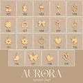 Lot de 19 pendentifs minimalistes en acier inoxydable plaqué or 18K pour bijoux DIY - Design Cerise (101)