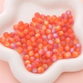8mm cat eye style resin beads with orange and purple gradient for DIY jewelry making - 10 Pieces Pack / Watermelon red