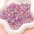 8mm iridescent cat-eye resin beads in gradient violet and orange for DIY jewelry making - Purple
