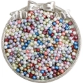 Assorted 4mm glass pearl beads in pastel colors for DIY jewelry making and crafts - 4mm Aperture Approx 1mm 10g/Pack Approx 100 Beads / Random Mixed Colors