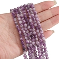 Faceted purple natural stone beads for DIY jewelry making with multiple round strands - Dreamy Purple