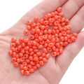 Vibrant orange 5mm glass seed beads for DIY jewelry and beaded handicrafts - Orange-red Approximately 5x5mm Pore Diameter Approximately 1mm 10g/pack Approximately 100 Pieces