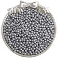 Polished silver glass pearl beads 4mm round loose spacer beads for DIY jewelry making - 4mm Aperture Approx 1mm 10g/Pack Approx 100 Beads / Gray