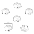 Copriperla a forma di fiore argento 7mm per creazione gioielli fai-da-te e bracciali - Stile #04 / 8mm / Argento Spesso