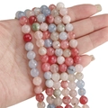 Faceted natural stone beads in assorted colors for DIY jewelry making and crafts - Apricot Rain