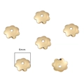 Perline distanziatrici a fiore dorate da 6mm per creazione di gioielli fai-da-te - Stile #04 / 6mm / Placcato Oro 14K