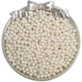 Creamy white 4mm glass pearl beads with pre-drilled holes for DIY jewelry making - 4mm Aperture Approx 1mm 10g/Pack Approx 100 Beads / Beige