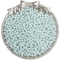 Polished 4mm mint green glass pearl beads for DIY jewelry making and beadwork projects - 4mm Aperture Approx 1mm 10g/Pack Approx 100 Beads / Light Lake Blue