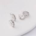 Silver 14k plated wheel spacer beads with sparkling zircon stones for jewelry DIY - 10.5x13mm Hole Approx 1mm / 1 Piece / Silver Plated