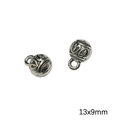 Antik versilberte hohle Herzperlen-Anhänger für DIY-Schmuckherstellung 13x9mm - Glückskugeln